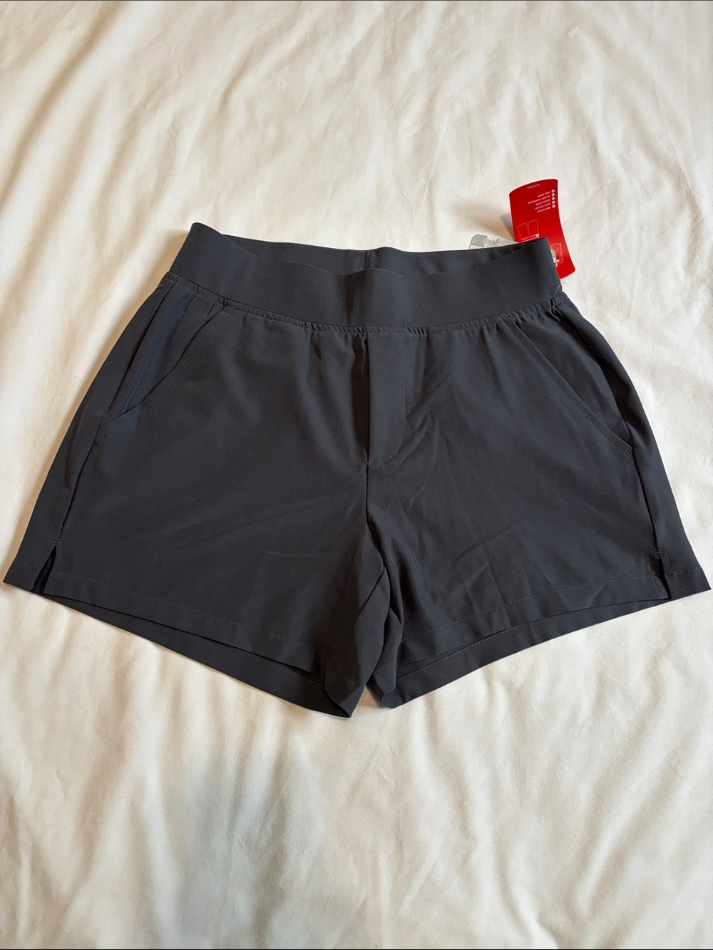 Women's Dark Gray Performance Shorts - Stretch Waist
